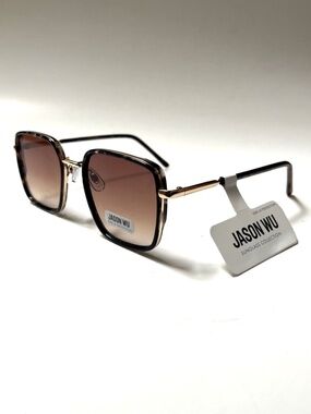 NWT JASON WU Square Sunglasses Tortoise Shell Gold Metal Classic Gradient Jason Wu Women main image 2